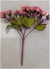 High-end faux silk fabric 15-head pomegranate rose wall cabinet for wedding decoration details Picture